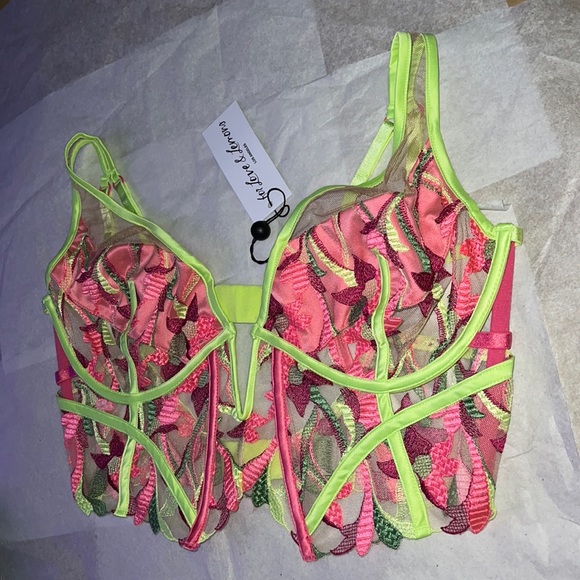 (38C) For Love And Lemons Petunia Embroidery Bustier - Picture 9 of 15